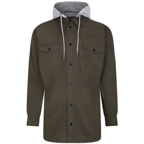 Bigdude Overshirt With Hood Olive Tall